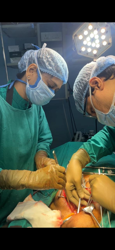 Dr. Utkalika Biswal Mohata performing Uro-Oncosurgery alongside her husband, Consultant Urologist